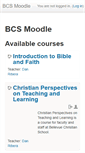 Mobile Screenshot of moodle.bellevuechristian.org